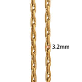 Wasserdichte "Star Link" Kette, Vergoldet Stahl, (2,1mm, 1m) 