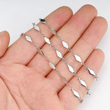 <tc>Vannfast</tc> "Star Link"-kjede, gullbelagt stål, 2,1 mm, 1 m