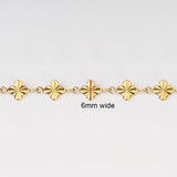 <tc>Vannfast</tc> "Star Link"-kjede, gullbelagt stål, 2,1 mm, 1 m