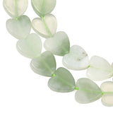 Hjerteformede jade perler i grøn, flade, 8 mm, 4 stk. – billede 3