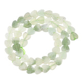 Hjerteformede jade perler i grøn, flade, 8 mm, 4 stk. – billede 4