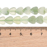 Hjerteformede jade perler i grøn, flade, 8 mm, 4 stk. – billede 5