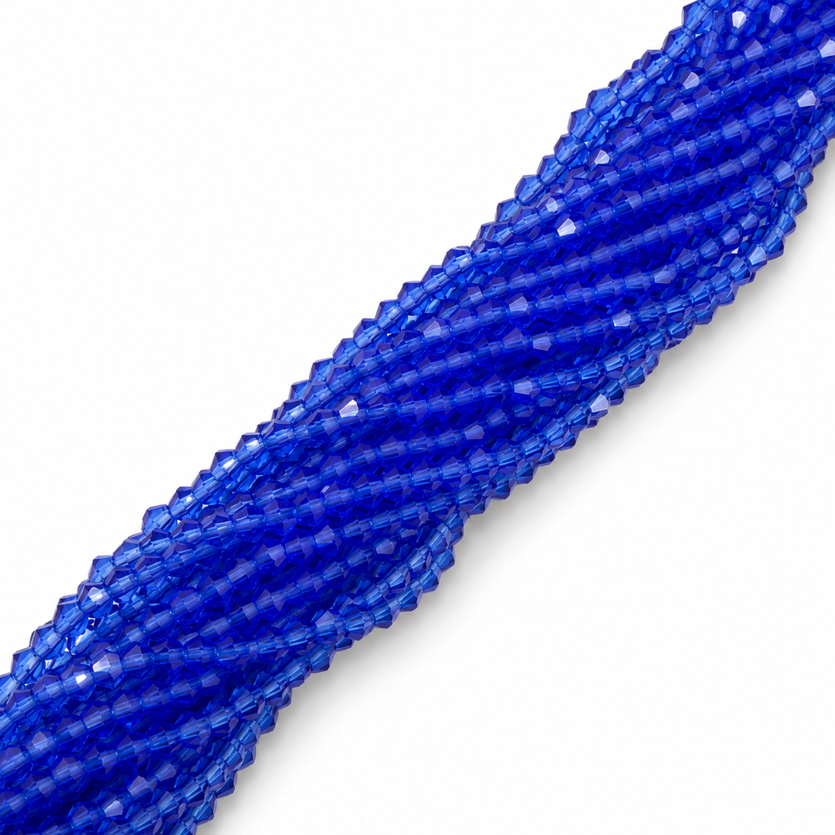 Crystal Beads – Austrian Crystal, Blue, Bicone (3x3mm) Grade AA 