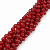 Jade Perlen – Rot, Rund (6mm)