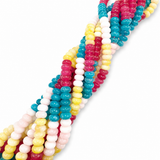 Jade Perler – Farve Mix, Rondel (8,5x4,5~5,5mm)