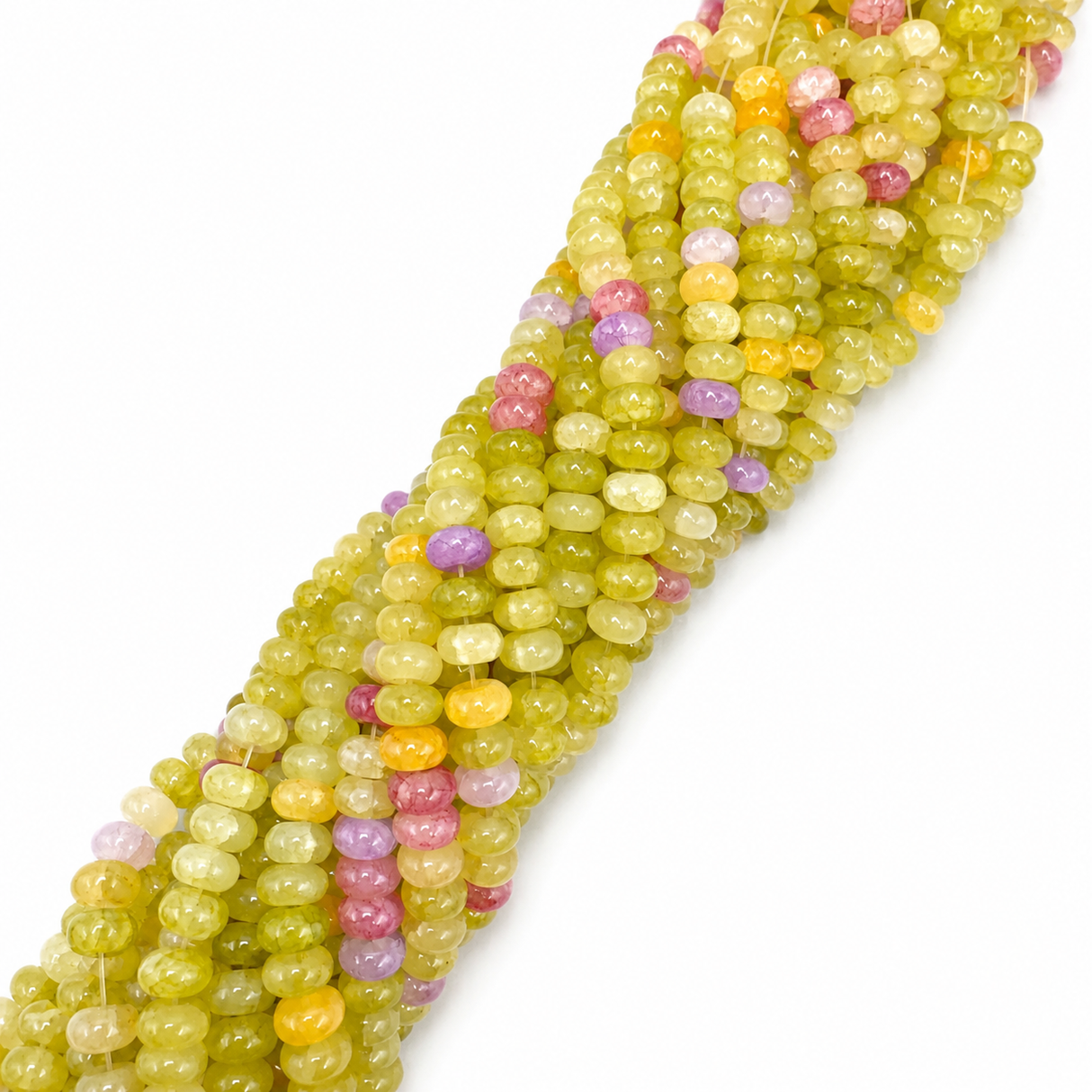 Glasperler – Farve Mix,Rondel (8x5mm)