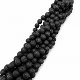 Lava Beads – Black (8mm) 
