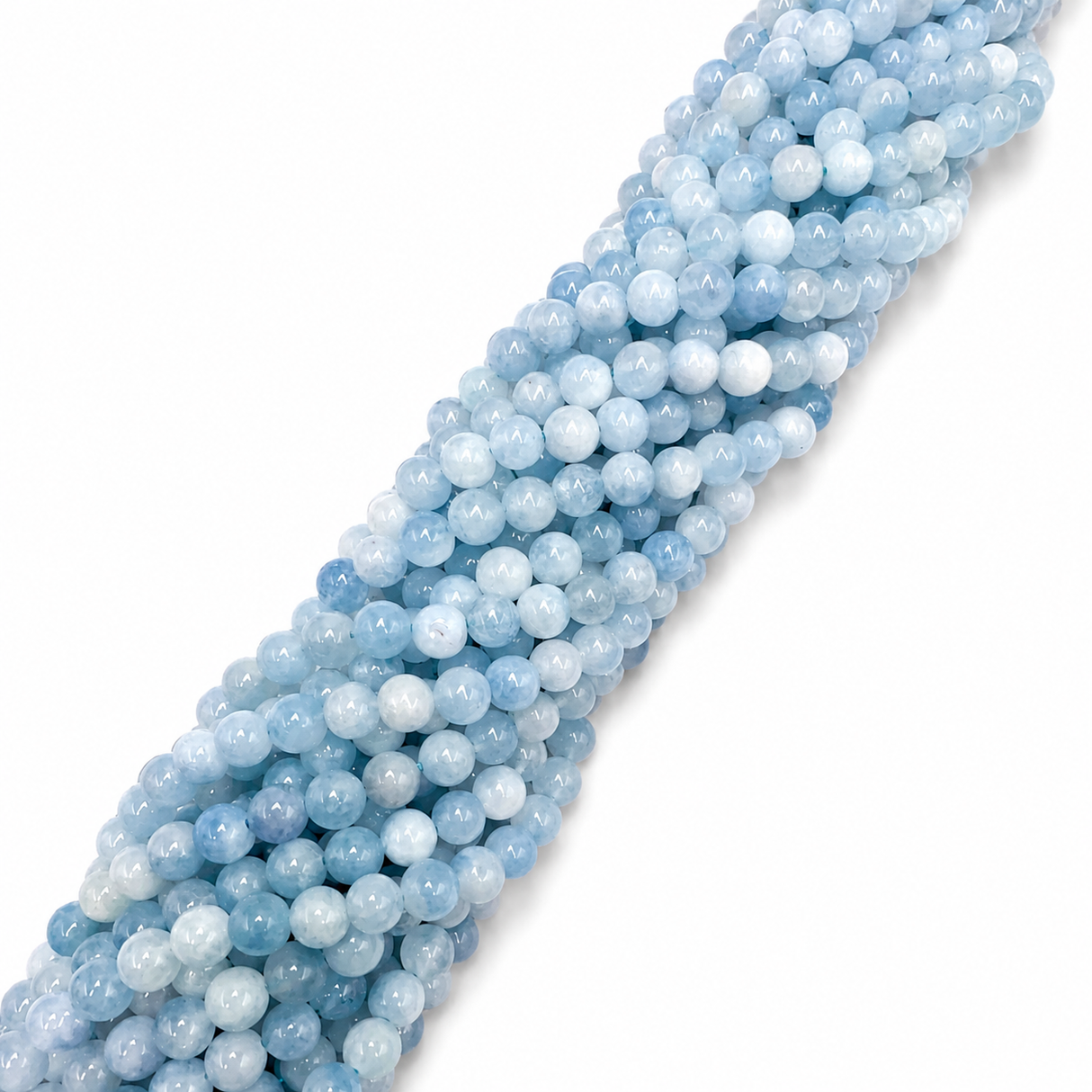 Jadeperlen – 2-Farbig-Blau (6mm) 