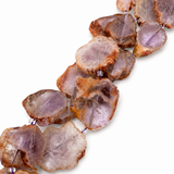 Kvartspärlor – Lila Lodolit Nuggets (21~46x18~32x5,5~8,5mm)