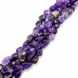 Herzförmige Amethyst Perlen – Facettiert, Lila (10x10x5mm)