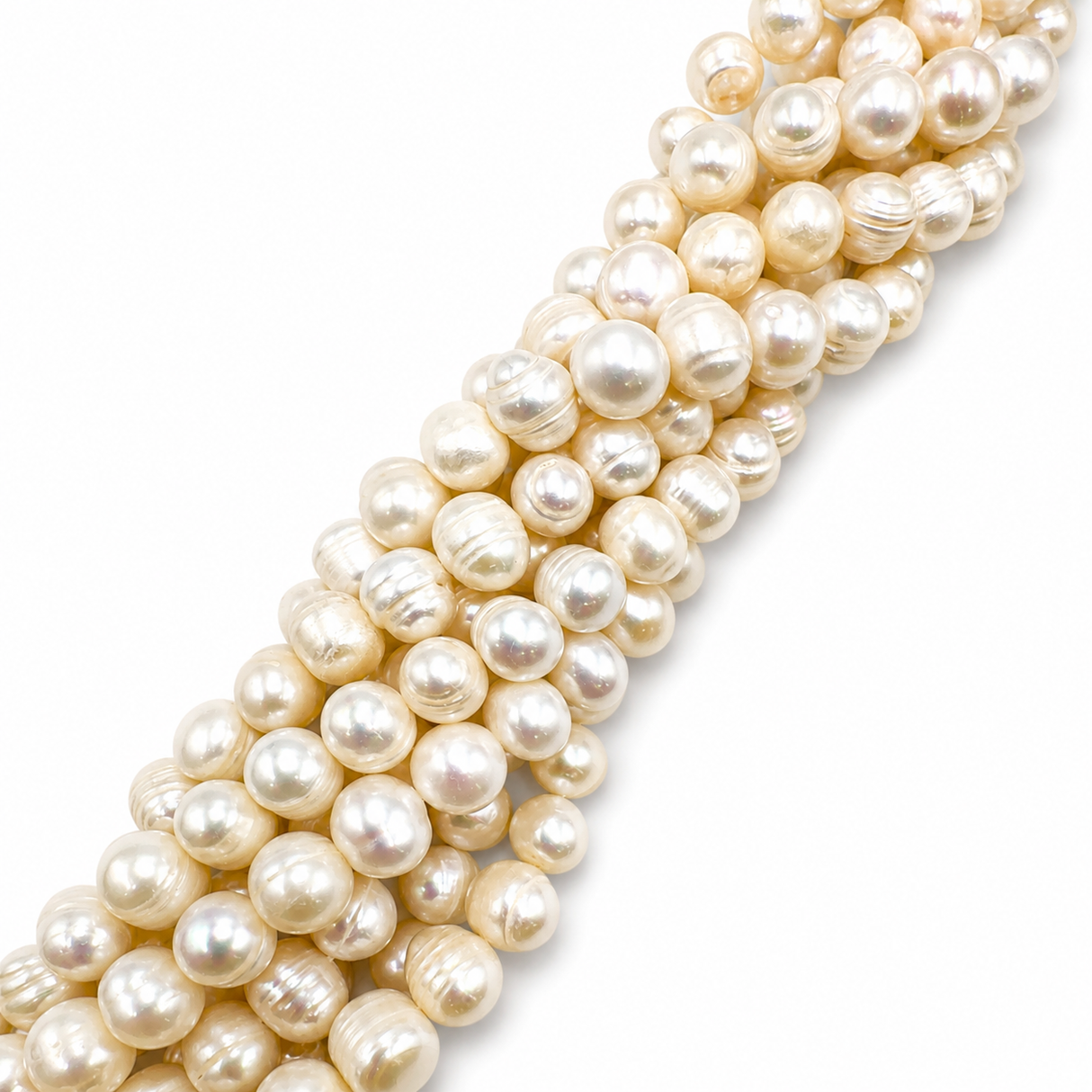 Freshwater Pearls – White, Potato (9~10mm)AA
