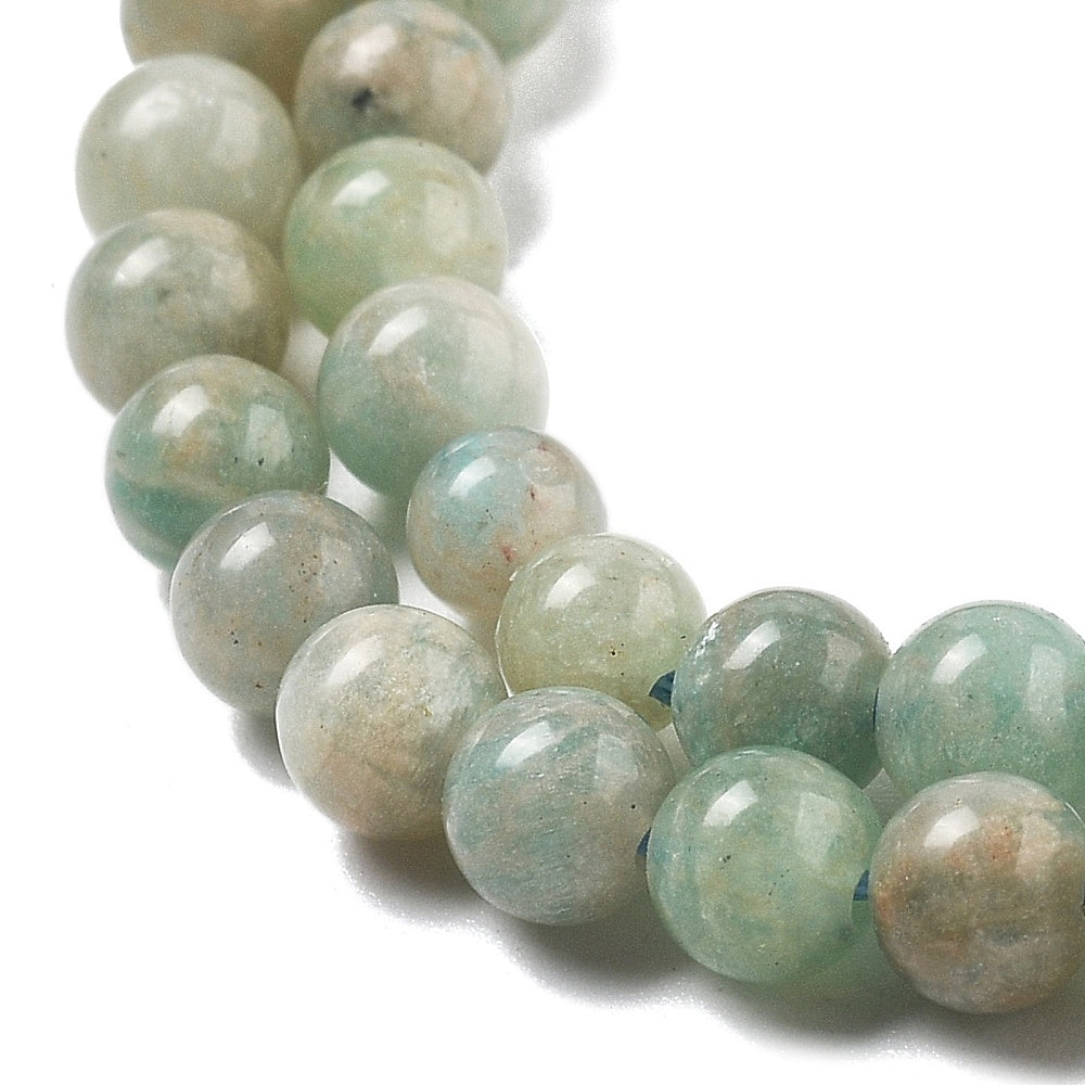 Amazonit Perler – Runde, Grade B (4mm)