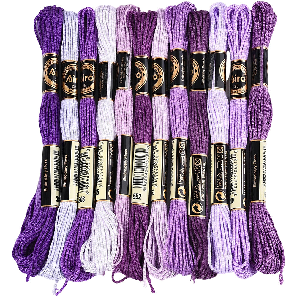 Lilla gradient broderigarn i polyester, 0,5 mm