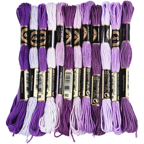 Lilla gradient broderigarn i polyester, 0,5 mm