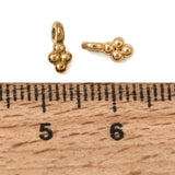 Vandfaste blomster vedhæng, 18K forgyldt stål, 8 mm, 2 stk – billede 3