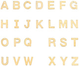 A - Z Bogstaver, Forgyldt Stål, (52 Stk) - Uniq Perler - 45786467