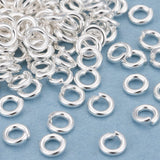 Åbne Øskner – Langtidsholdbar 925 Sterling Sølvbelagt Messing (4x1mm) 10 stk. - Uniq Perler - 126165