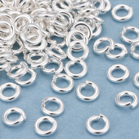 Åbne Øskner – Langtidsholdbar 925 Sterling Sølvbelagt Messing (4x1mm) 10 stk. - Uniq Perler - 126165