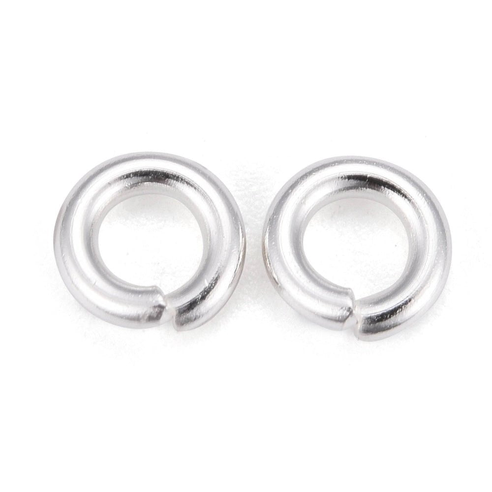 Åbne Øskner – Langtidsholdbar 925 Sterling Sølvbelagt Messing (4x1mm) 10 stk. - Uniq Perler - 126165