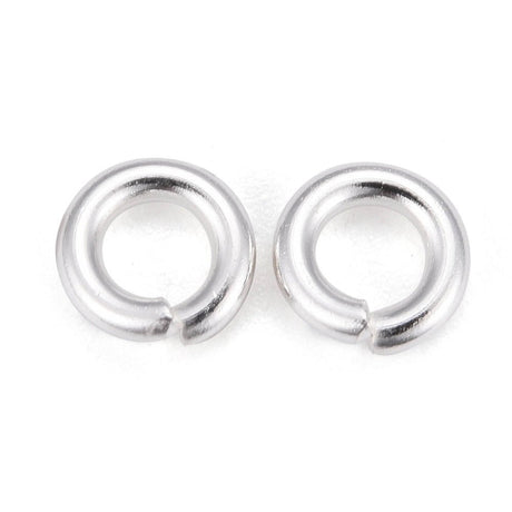 Åbne Øskner – Langtidsholdbar 925 Sterling Sølvbelagt Messing (4x1mm) 10 stk. - Uniq Perler - 126165