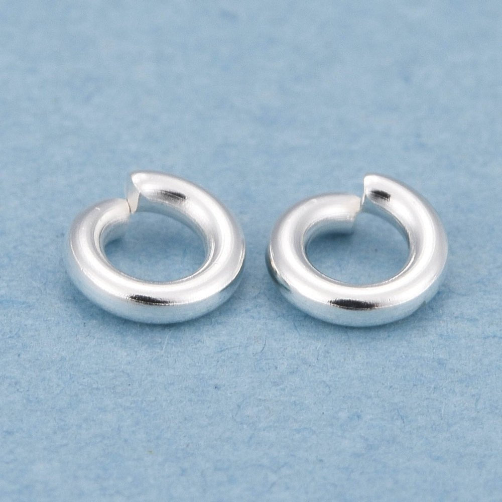 Åbne Øskner – Langtidsholdbar 925 Sterling Sølvbelagt Messing (4x1mm) 10 stk. - Uniq Perler - 126165
