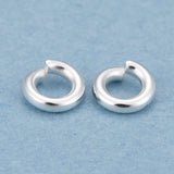 Åbne Øskner – Langtidsholdbar 925 Sterling Sølvbelagt Messing (4x1mm) 10 stk. - Uniq Perler - 126165