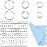 Åbne Ringe i 925 Sterling Sølv – 3 Størrelser (90 stk + Pudseklud) - Uniq Perler - 116029