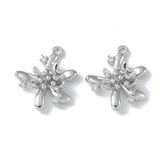 Abstrakt blomster vedhæng, platinium str. 17x14,5 mm - Uniq Perler - 112816