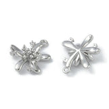 Abstrakt blomster vedhæng, platinium str. 17x14,5 mm - Uniq Perler - 112816