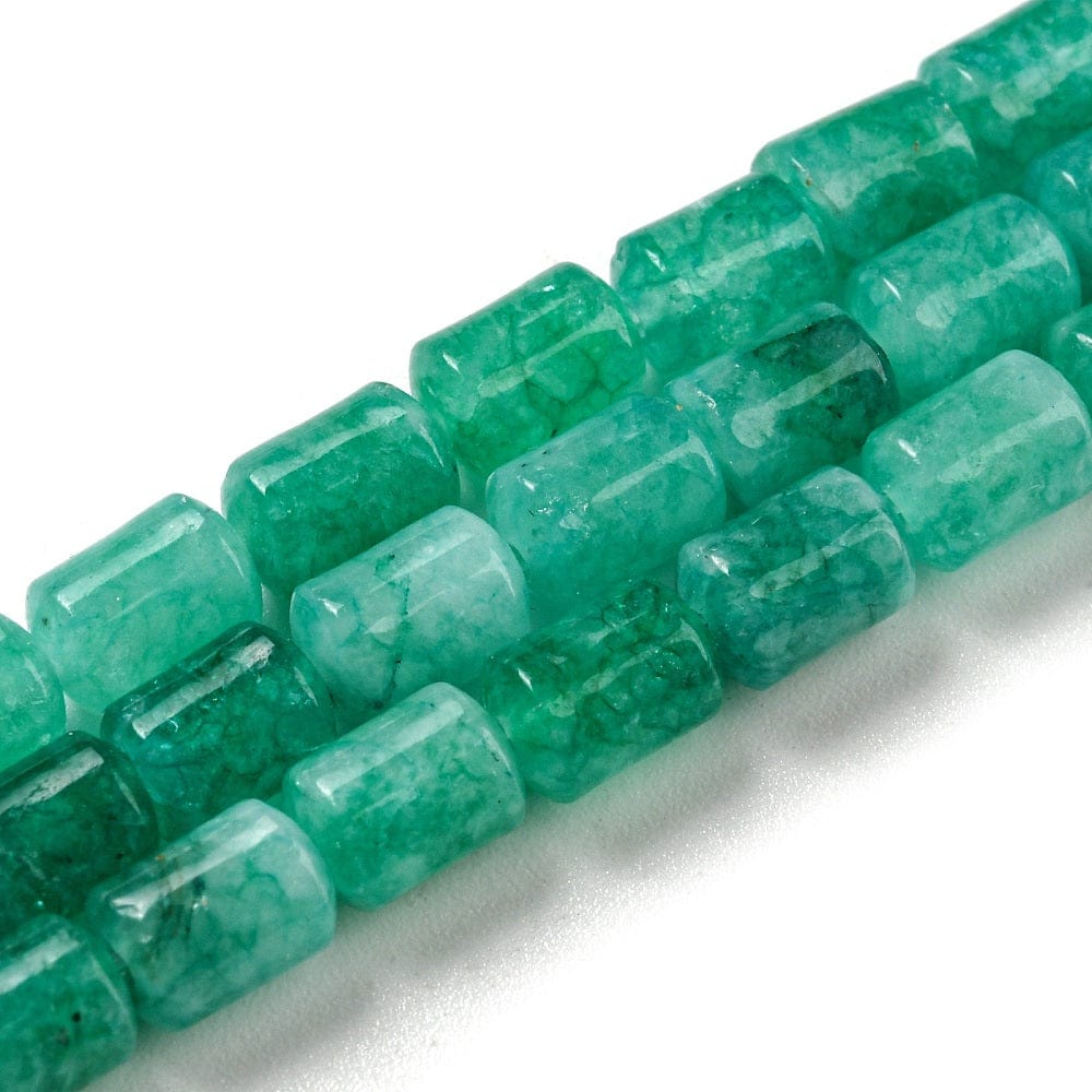 Aflange Jade Perler, Grøn, (6x4,2mm) - Uniq Perler - 113026