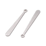 Aflangt Dråbe Vedhæng, Stål, 31mm, 2 stk. - Uniq Perler - 112818