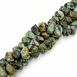 Afrikansk Turkis Jaspis Perler – Facetterede Nuggets (9,5~11x6~7mm) - Uniq Perler - 125990