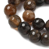 Agat – Brun, Facetteret Rund (8mm) - Uniq Perler - 115437