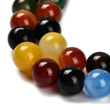 Agat – Farve Mix, Runde Perler (10mm) - Uniq Perler - 