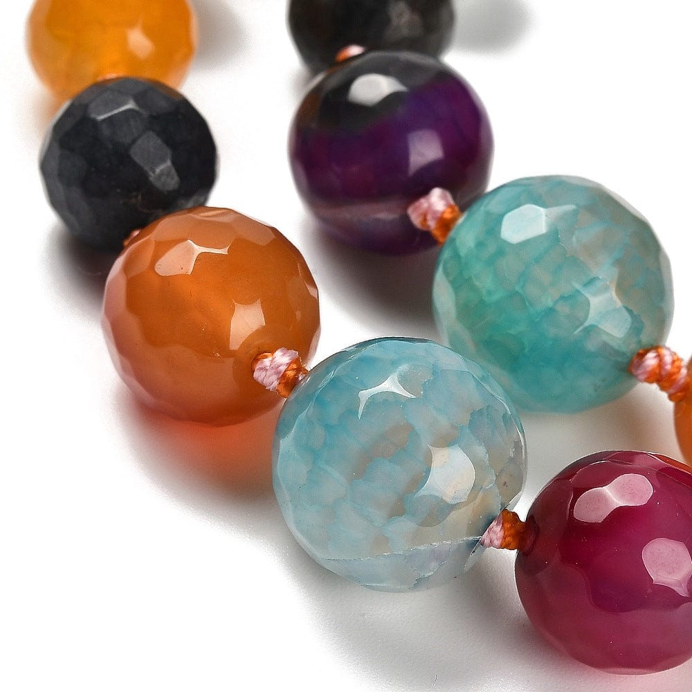 Agat – Flerfarvet, Gradueret (8 - 16mm) - Uniq Perler - 114100