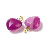 Agat Hjerte Vedhæng, 18x15mm - Uniq Perler - 114702