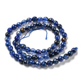 Agat – Mørk Blå, Facetteret Rund (6mm) - Uniq Perler - 115435