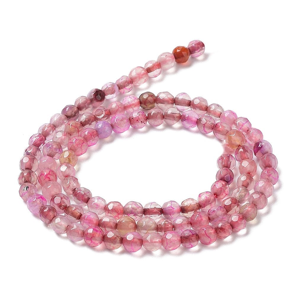 Agat Perler – Facetteret, Lyse Nuancer (3 - 4mm) - Uniq Perler - 111527