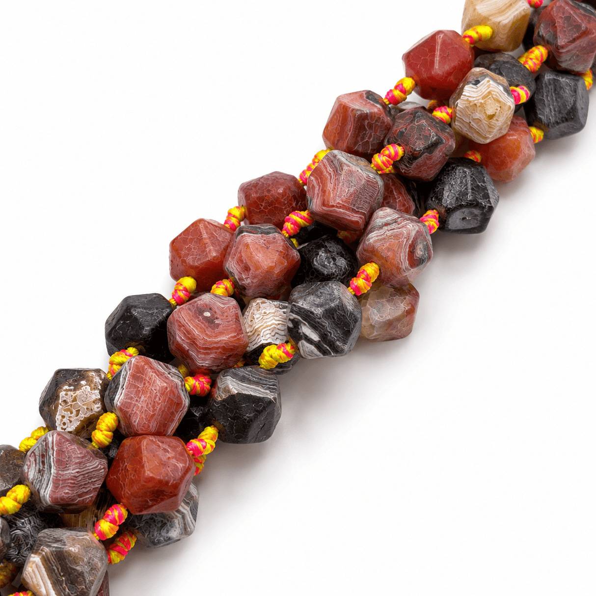 Agat Perler – Farve Mix, Bicones (13x14mm) - Uniq Perler - 122442