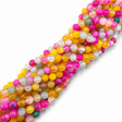 Agat Perler – Farve Mix, Facetterede Runde (7,5~8mm) - Uniq Perler - 123847