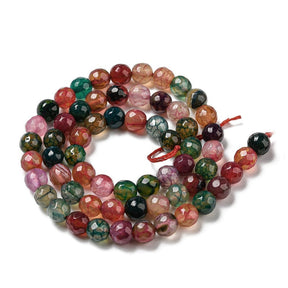 Agate Beads – Color Mix, Faceted (6mm) - Uniq Perler - 1111490235