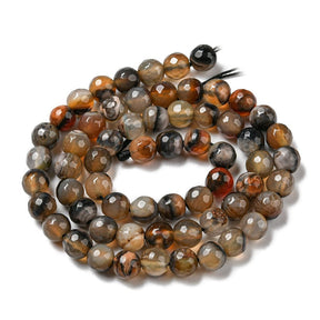 Agate Beads – Golden Brown, Faceted (6mm) - Uniq Perler - 1111490236