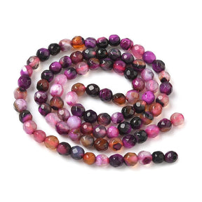 Achat Perlen – Lila, Facettiert, Rund (4mm) - Uniq Perler - 115440