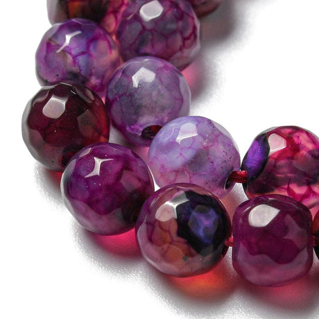 Agat Perler – Lilla/Rosa, Facetteret (6mm) - Uniq Perler - 1111490234