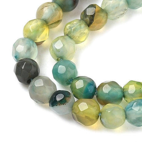 Agat Perler – Mix Farver, Facetteret, Rund (4mm) - Uniq Perler - 551992