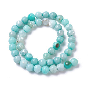 Achat Perlen – Rund, Türkis (6mm) - Uniq Perler - 794849