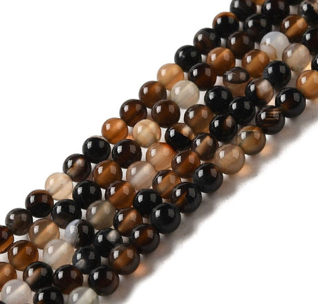 Agat Perler – Sort/Brun, Runde (4mm) - Uniq Perler - 499284