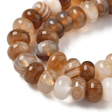 Agat - Rondel, Brun (8x5mm) - Uniq Perler - 116104