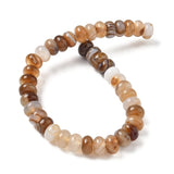 Agat - Rondel, Brun (8x5mm) - Uniq Perler - 116104