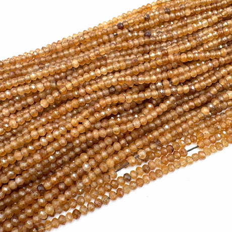 Agat Rondel Perler - Brun (4x3mm) - Uniq Perler - 467003